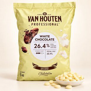 Шоколад Белый 26,4% Van Houten, 5 кг 54378 фото