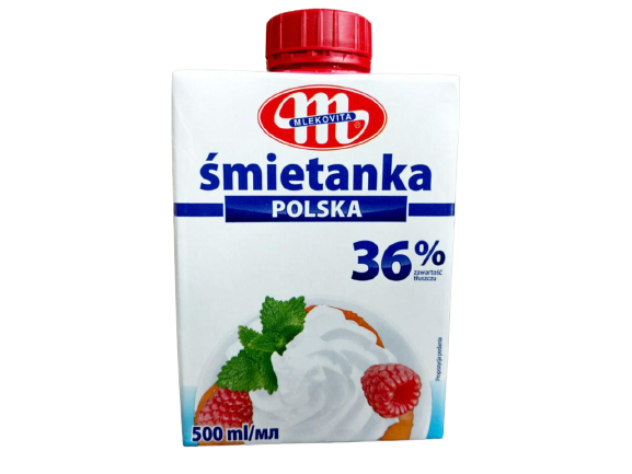 Вершки тваринні Smietanka Mlekovita Polska 36% 500 мл 2417-13289 фото